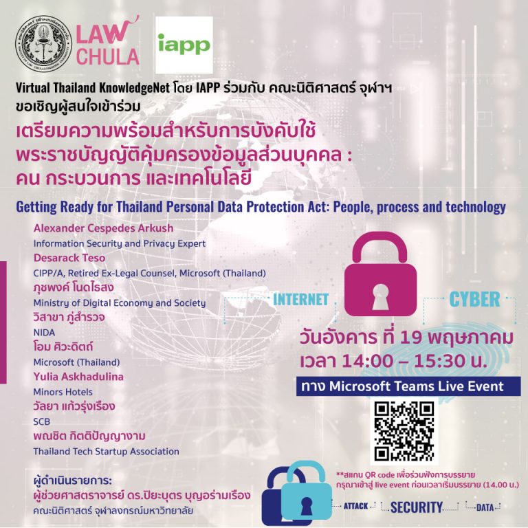 เตรียมความพร้อมสําหรับการบังคับใช้ พระราชบัญญัติคุ้มครองข้อมูลส่วนบุคคล :  คน กระบวนการ และเทคโนโลยี