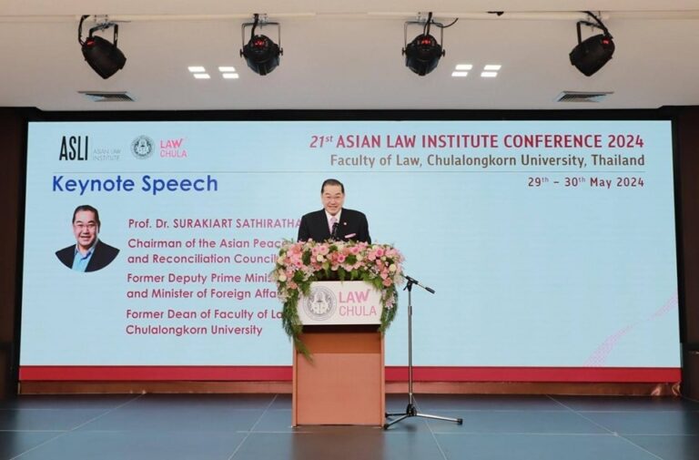 พิธีเปิดการประชุมวิชาการนานาชาติ “21st ASIAN LAW INSTITUTE (ASLI) ANNUAL CONFERENCE 2024”